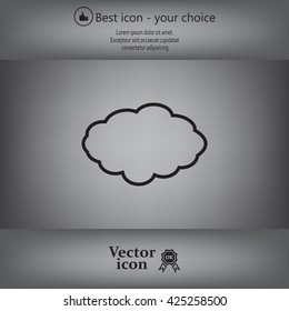 cloud icon, vector illustration. Flat design style