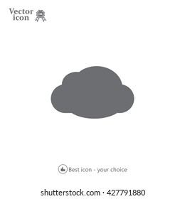 cloud icon, vector illustration. Flat design style