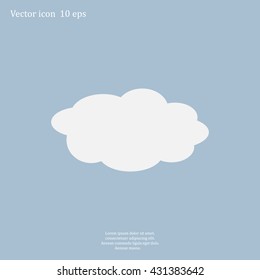 cloud icon, vector illustration. Flat design style