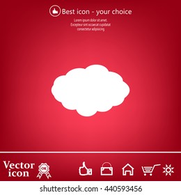 cloud icon, vector illustration. Flat design style