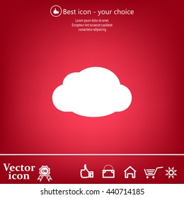 cloud icon, vector illustration. Flat design style