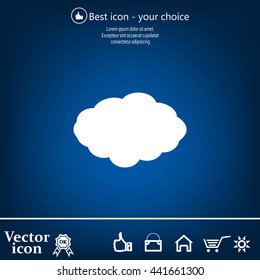 cloud icon, vector illustration. Flat design style