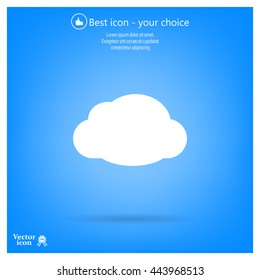 cloud icon, vector illustration. Flat design style