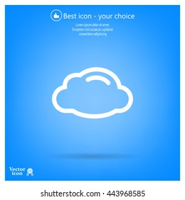 cloud icon, vector illustration. Flat design style