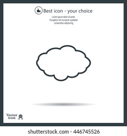 cloud icon, vector illustration. Flat design style