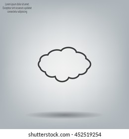 cloud icon, vector illustration. Flat design style