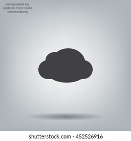 cloud icon, vector illustration. Flat design style