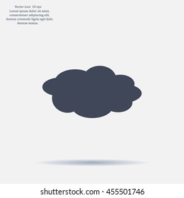 cloud icon, vector illustration. Flat design style