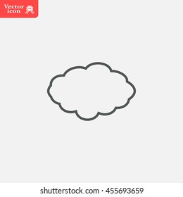 cloud icon, vector illustration. Flat design style