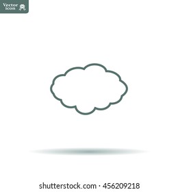 cloud icon, vector illustration. Flat design style