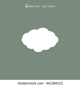 cloud icon, vector illustration. Flat design style