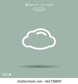 cloud icon, vector illustration. Flat design style