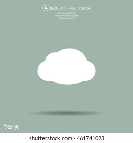 cloud icon, vector illustration. Flat design style