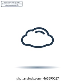 cloud icon, vector illustration. Flat design style