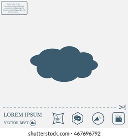 cloud icon, vector illustration. Flat design style