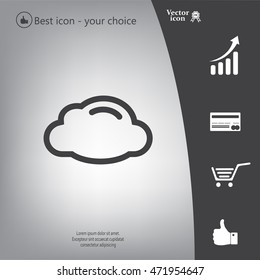 cloud icon, vector illustration. Flat design style