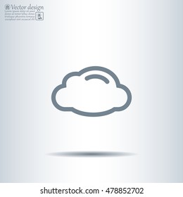 cloud icon, vector illustration. Flat design style