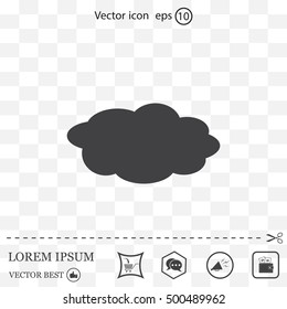 cloud icon, vector illustration. Flat design style