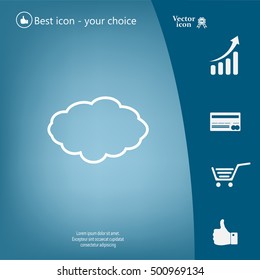 cloud icon, vector illustration. Flat design style