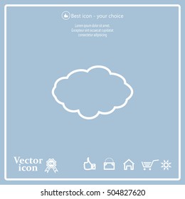 cloud icon, vector illustration. Flat design style