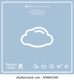 cloud icon, vector illustration. Flat design style