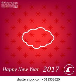 cloud icon, vector illustration. Flat design style