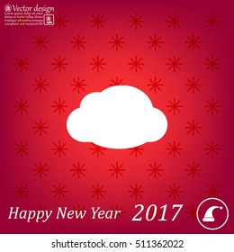 cloud icon, vector illustration. Flat design style
