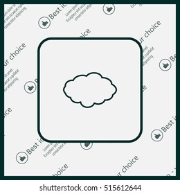 cloud icon, vector illustration. Flat design style