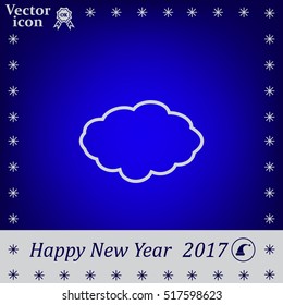 cloud icon, vector illustration. Flat design style