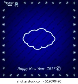 cloud icon, vector illustration. Flat design style
