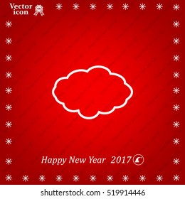 cloud icon, vector illustration. Flat design style