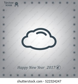 cloud icon, vector illustration. Flat design style