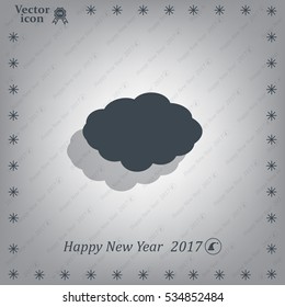 cloud icon, vector illustration. Flat design style
