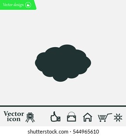 cloud icon, vector illustration. Flat design style