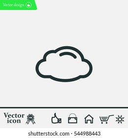 cloud icon, vector illustration. Flat design style