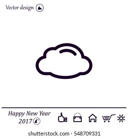 cloud icon, vector illustration. Flat design style