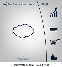 cloud icon, vector illustration. Flat design style