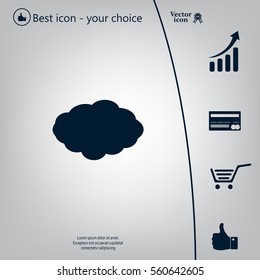 cloud icon, vector illustration. Flat design style
