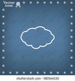 cloud icon, vector illustration. Flat design style