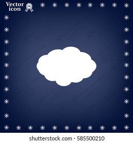 cloud icon, vector illustration. Flat design style