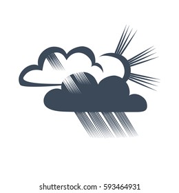 cloud icon, vector illustration. Flat design style
