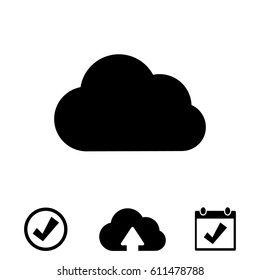 Cloud Icon, Vector Illustration. Flat Design Eps 10