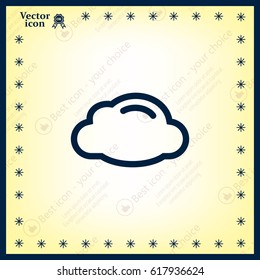 cloud icon, vector illustration. Flat design style