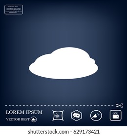 cloud icon, vector illustration. Flat design style
