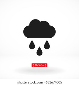 cloud icon, vector illustration. Flat design style