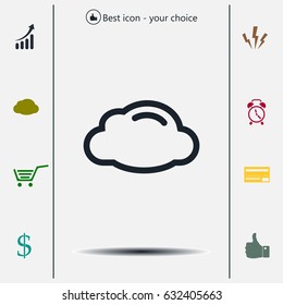 cloud icon, vector illustration. Flat design style