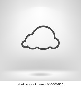 cloud icon, vector illustration. Flat design style