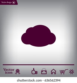 cloud icon, vector illustration. Flat design style