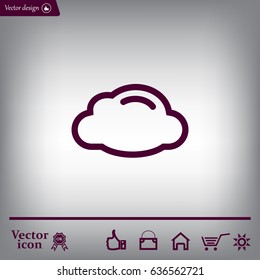 cloud icon, vector illustration. Flat design style
