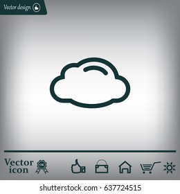 cloud icon, vector illustration. Flat design style